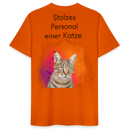 LiNBW. Männer T-Shirt Stolzes Personal einer Katze - Tieforange