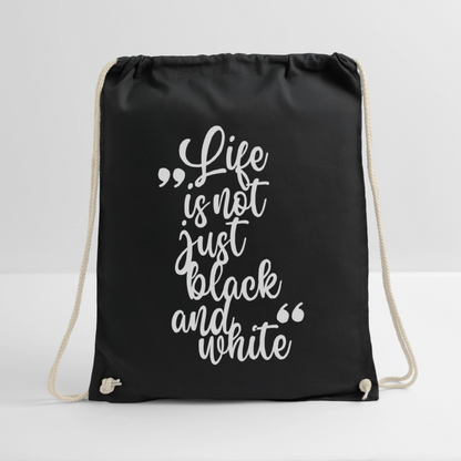 LiNBW. Turnbeutel Life is not just black and white - Schwarz