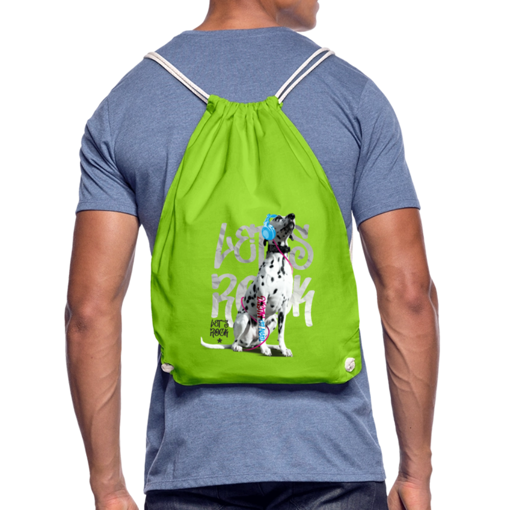 LiNBW. Turnbeutel Dalmatiner Let´s Rock - Neongrün