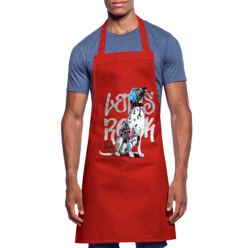 Kochschürze „Let’s Rock“ – Für Dalmatiner-Fans mit Rhythmus im Blut - Rot