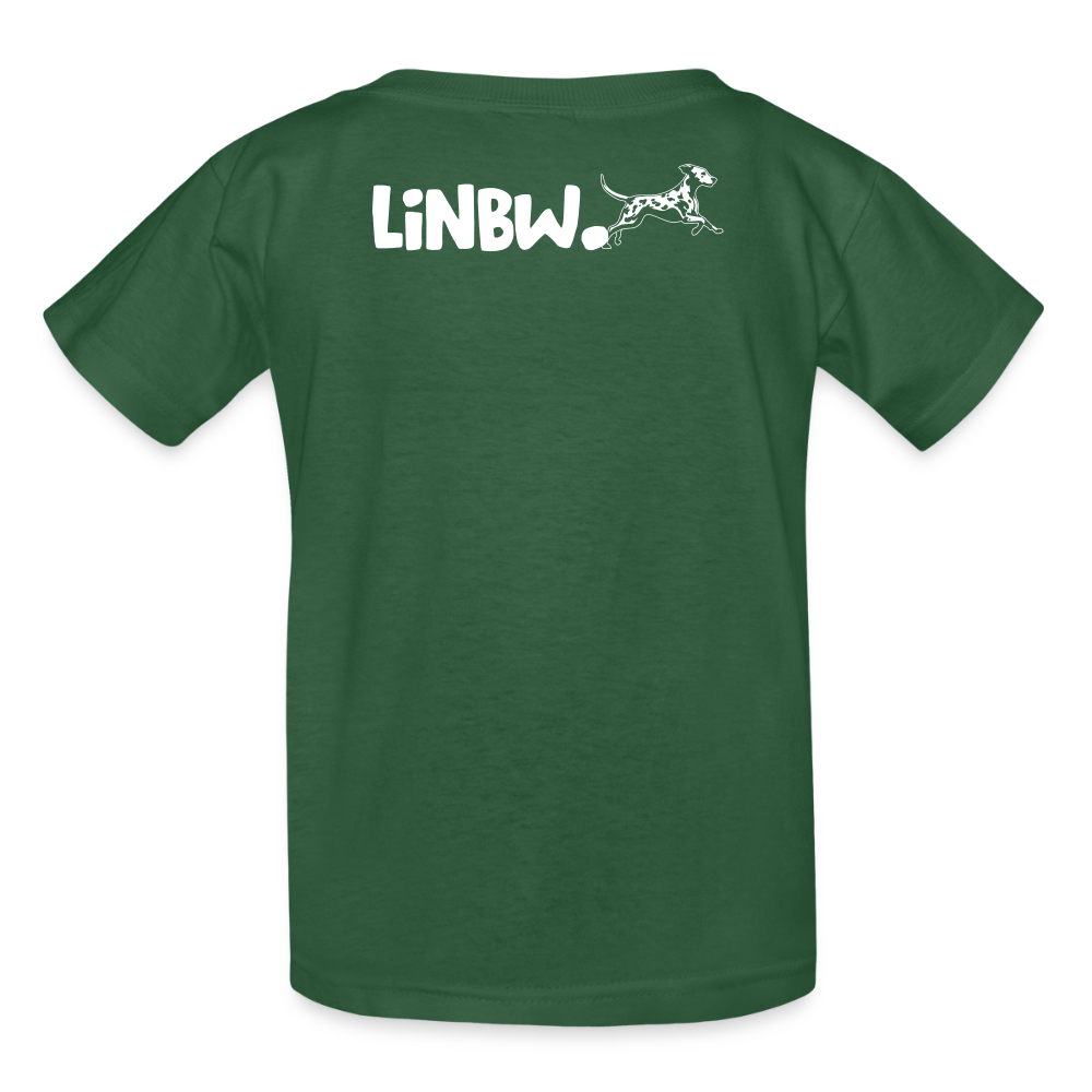 Kinder-T-Shirt – Life is not just black and white | Statement-Shirt mit Haltung - Flaschengrün