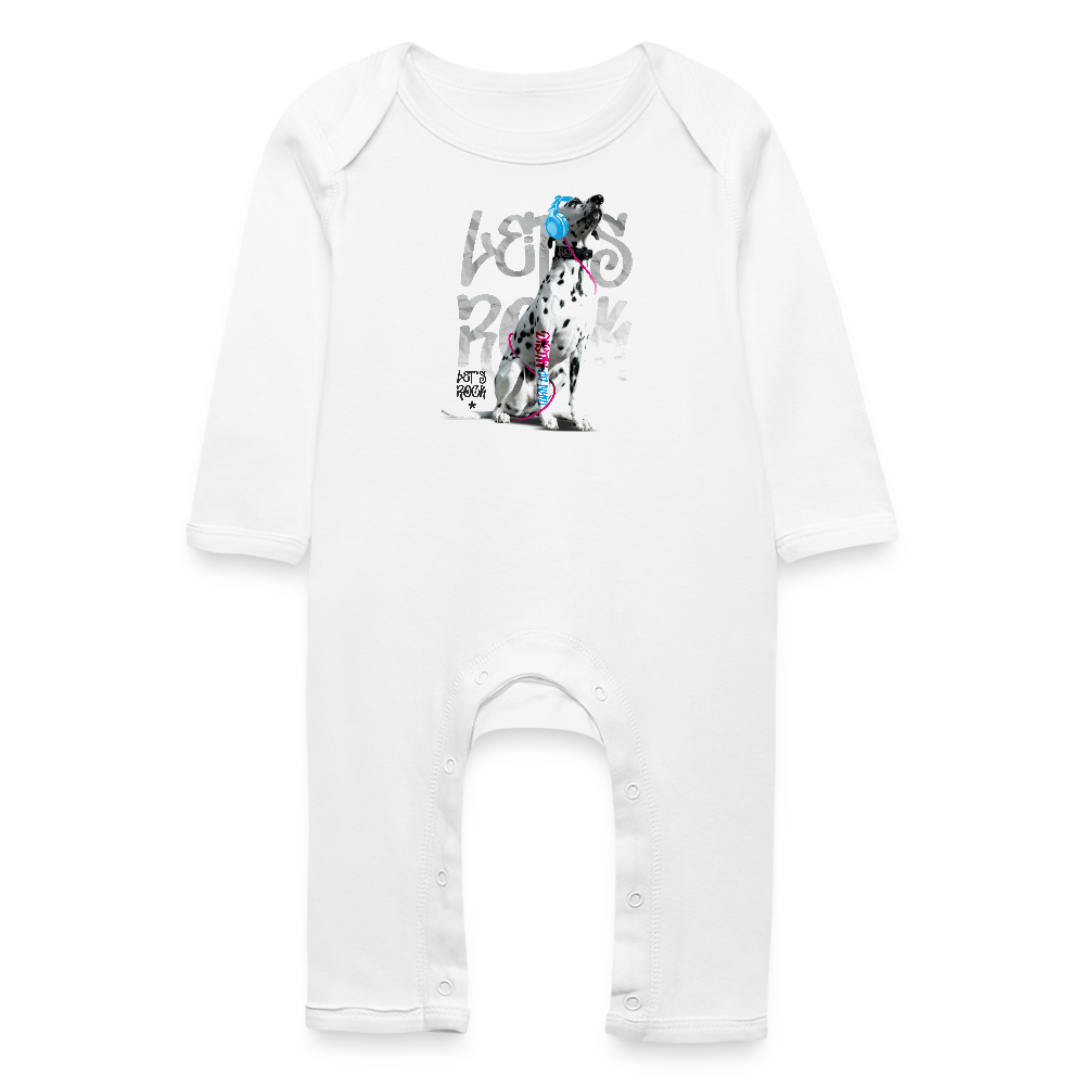 LiNBW. Baby Strampler Dalmatiner Let's Rock - Weiß