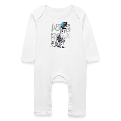 LiNBW. Baby Strampler Dalmatiner Let's Rock - Weiß