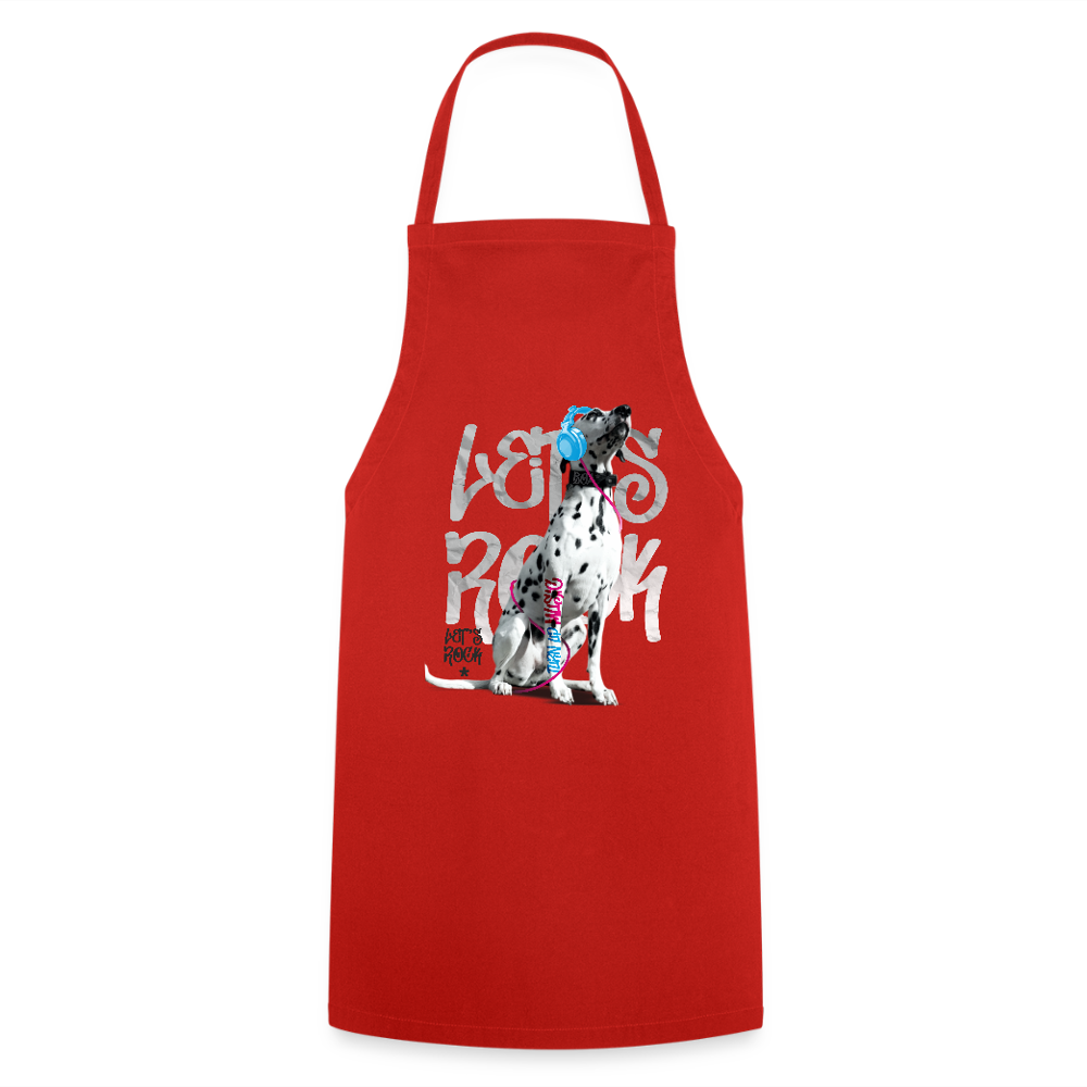 Kochschürze „Let’s Rock“ – Für Dalmatiner-Fans mit Rhythmus im Blut - Rot