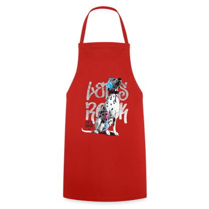 Kochschürze „Let’s Rock“ – Für Dalmatiner-Fans mit Rhythmus im Blut - Rot
