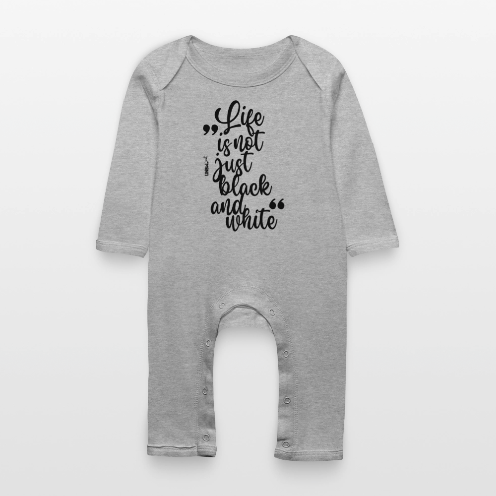 LiNBW. Baby Strampler Life is not just black and white - Grau meliert