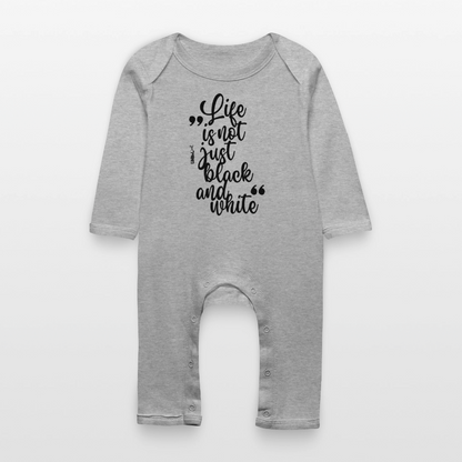 LiNBW. Baby Strampler Life is not just black and white - Grau meliert