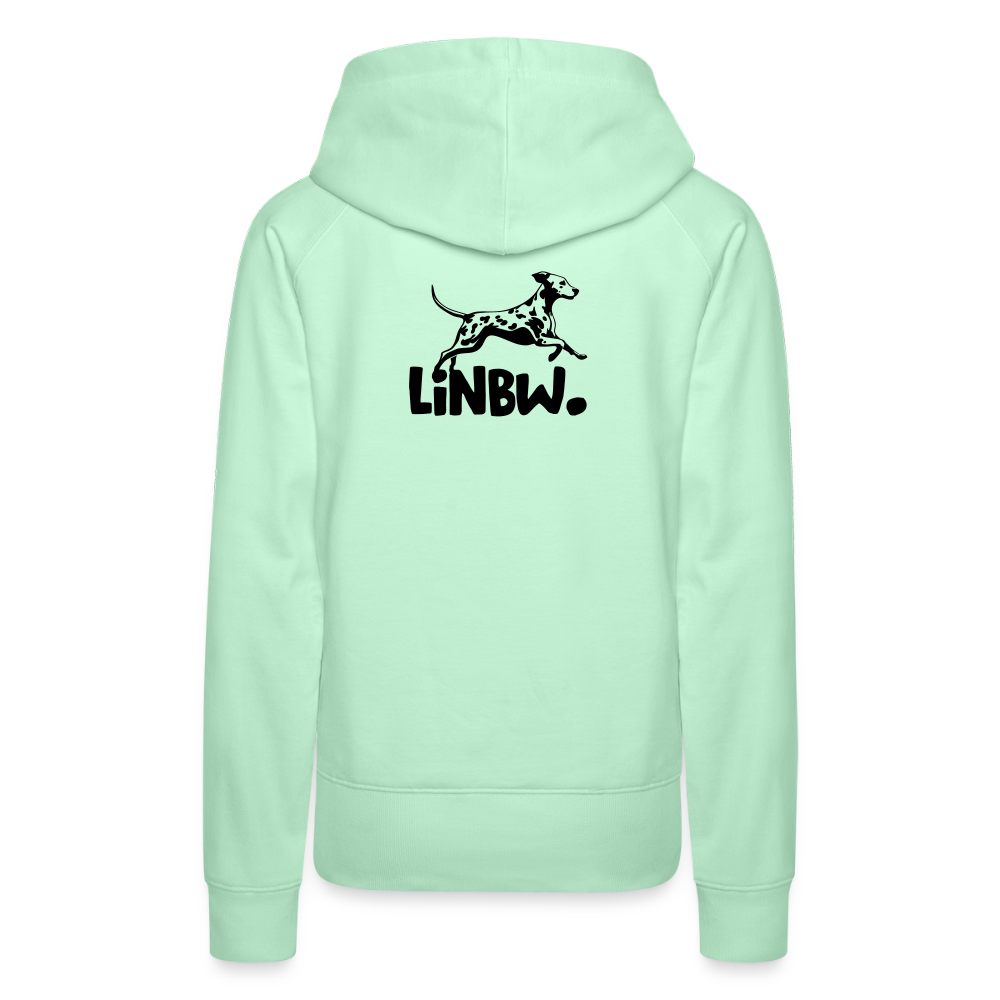 LiNBW. Frauen Hoodie Dalmatiner Life is not just black and white - helles Mintgrün