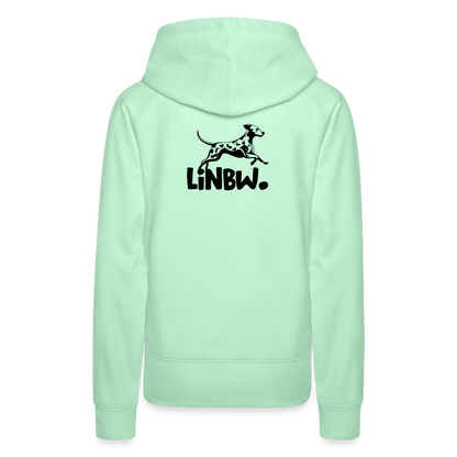 LiNBW. Frauen Hoodie Dalmatiner Life is not just black and white - helles Mintgrün