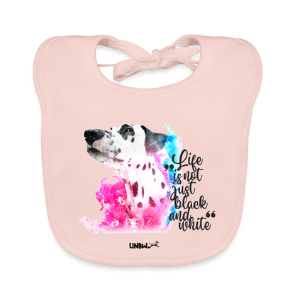 LiNBW. Lätzchen Dalmatiner Life is not just black and white - Rose