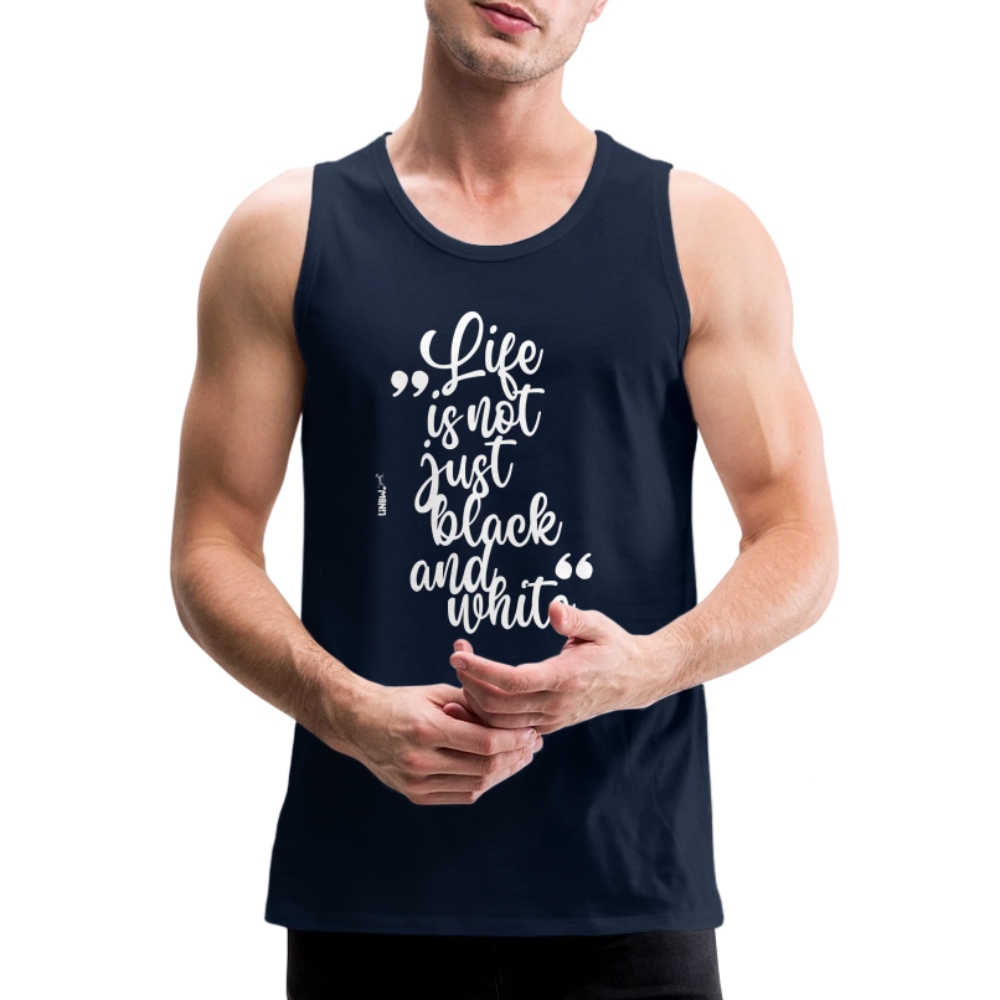 LiNBW. Männer Tank-Top Life is not just black and white - Navy