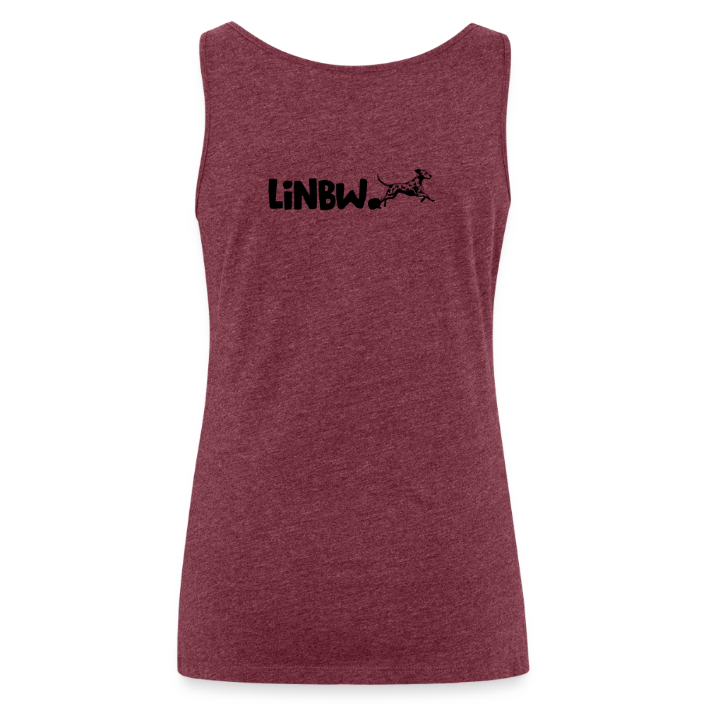 LiNBW. Frauen Tank-Top Life is not just black and white - Bordeauxrot meliert