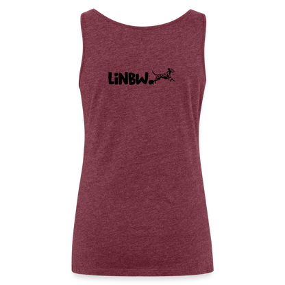 LiNBW. Frauen Tank-Top Life is not just black and white - Bordeauxrot meliert