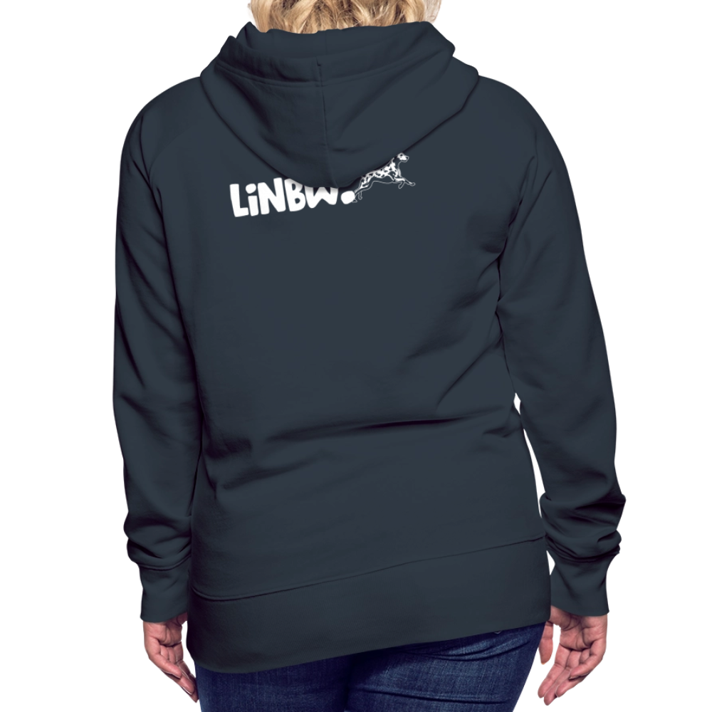 LiNBW. Frauen Hoodie Life is not just black and white - Navy