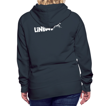 LiNBW. Frauen Hoodie Life is not just black and white - Navy