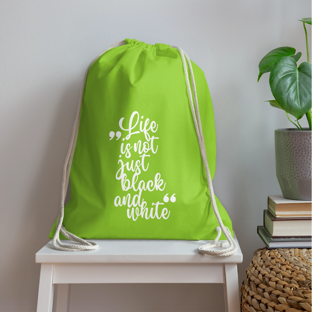 LiNBW. Turnbeutel Life is not just black and white - Neongrün