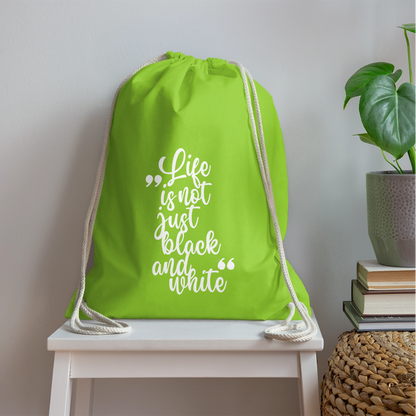 LiNBW. Turnbeutel Life is not just black and white - Neongrün