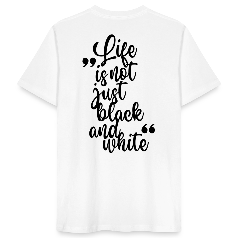 LiNBW. Männer T-Shirt Life is not just black and white - Weiß