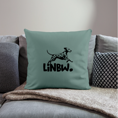 LiNBW. Kissen mit Füllung 45 x 45 cm - Tanngrün