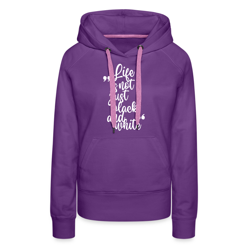 LiNBW. Frauen Hoodie Life is not just black and white - Purple