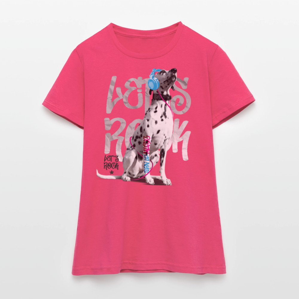 LiNBW. Frauen T-Shirt Dalmatiner Let's Rock - Azalea