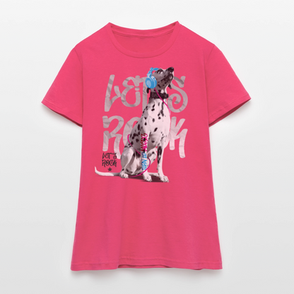 LiNBW. Frauen T-Shirt Dalmatiner Let's Rock - Azalea