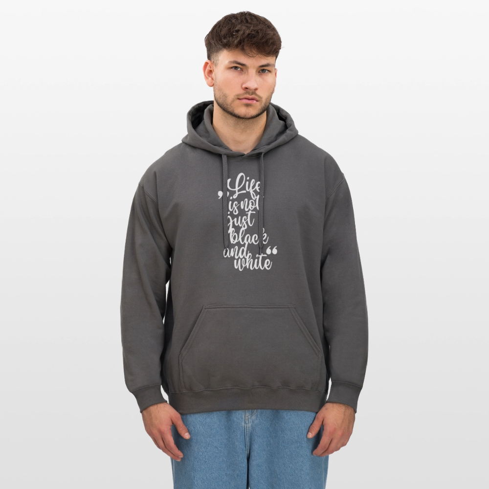 LiNBW. Männer & Frauen Hoodie Life is not just black and white - Dunkelgrau