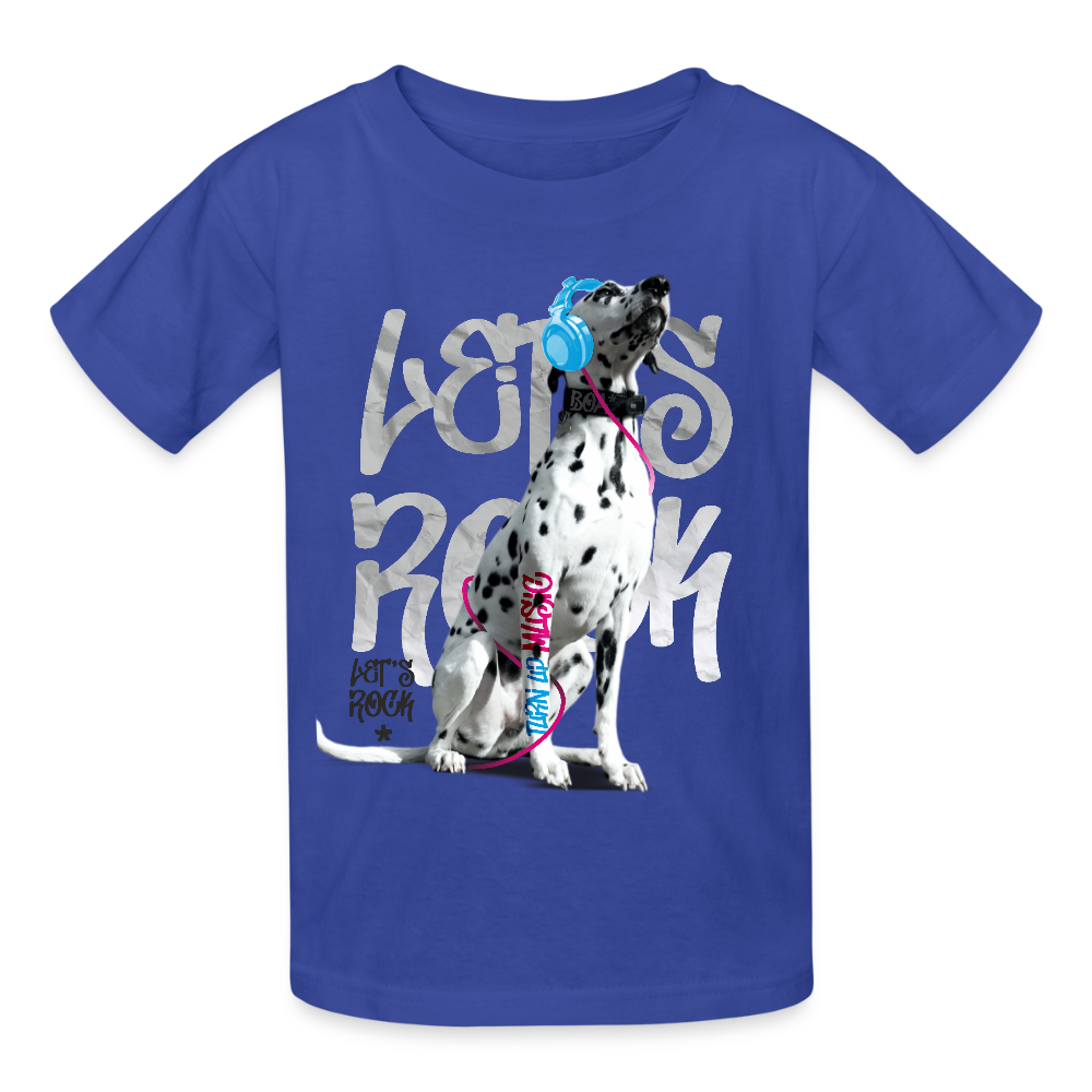 Kinder-T-Shirt – Let's Rock mit Dalmatiner | Musikfans aufgepasst! - Royalblau