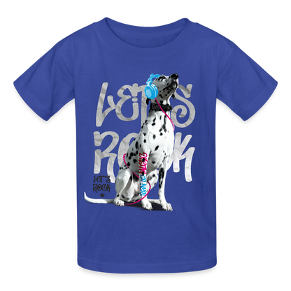 Kinder-T-Shirt – Let's Rock mit Dalmatiner | Musikfans aufgepasst! - Royalblau