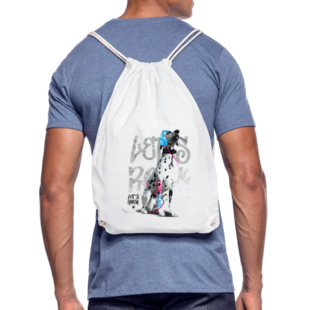 LiNBW. Turnbeutel Dalmatiner Let´s Rock - Weiß