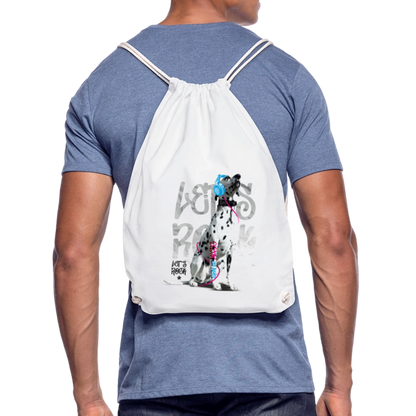 LiNBW. Turnbeutel Dalmatiner Let´s Rock - Weiß