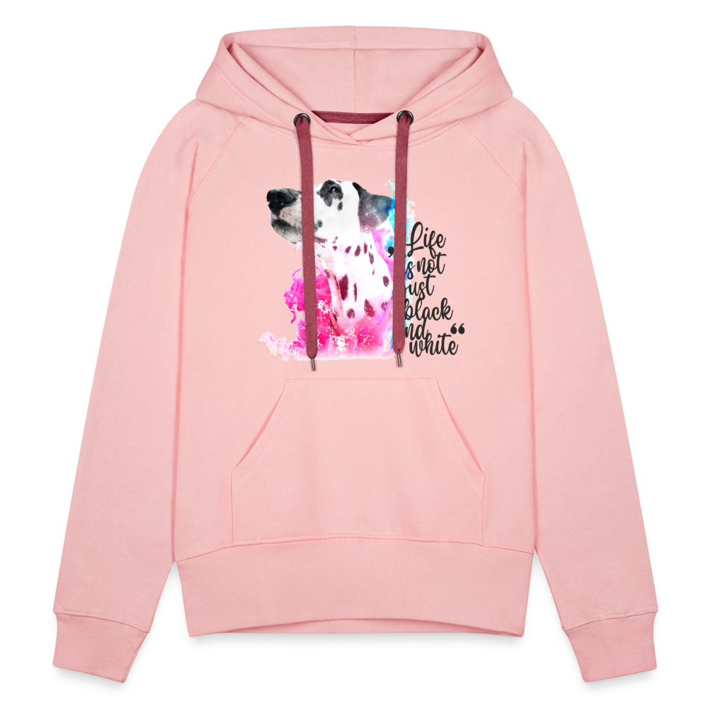 LiNBW. Frauen Hoodie Dalmatiner Life is not just black and white - Kristallrosa