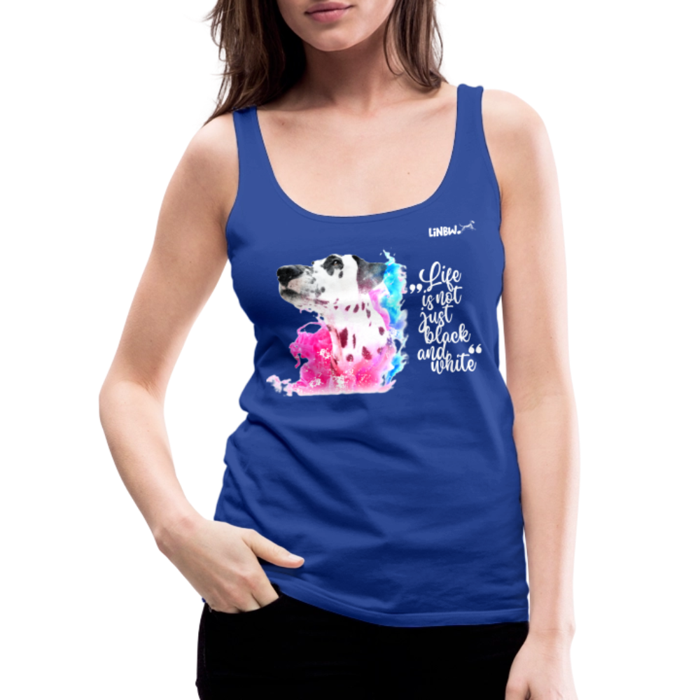 LiNBW. Frauen Tank-Top Dalmatiner Life is not just black and white - Königsblau