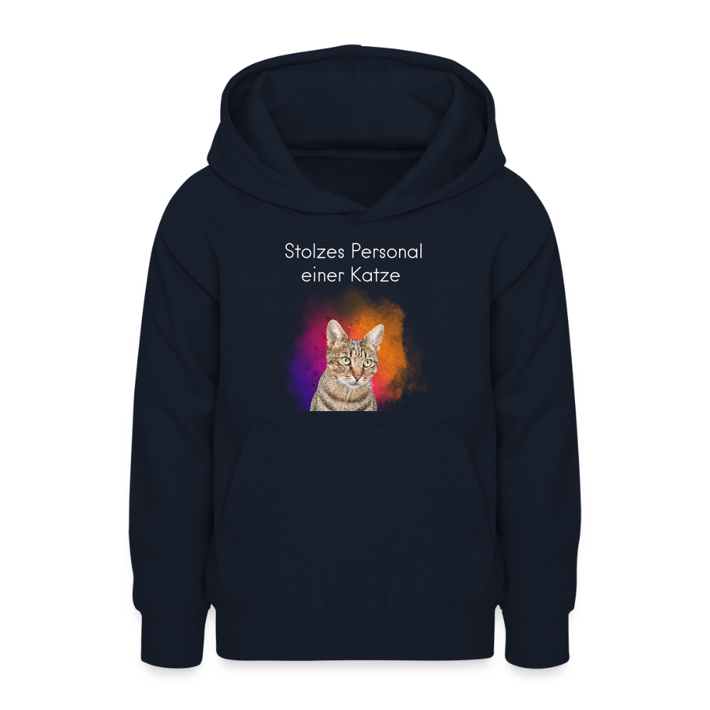 LiNBW. Teenager Hoodie Stolzes Personal einer Katze - Navy