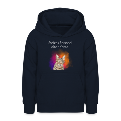 LiNBW. Teenager Hoodie Stolzes Personal einer Katze - Navy