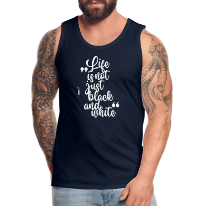 LiNBW. Männer Tank-Top Life is not just black and white - Navy