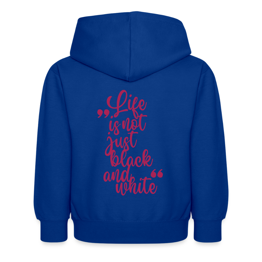LiNBW. Kinder Hoodie Life is not just black and white - Royalblau