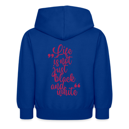 LiNBW. Kinder Hoodie Life is not just black and white - Royalblau