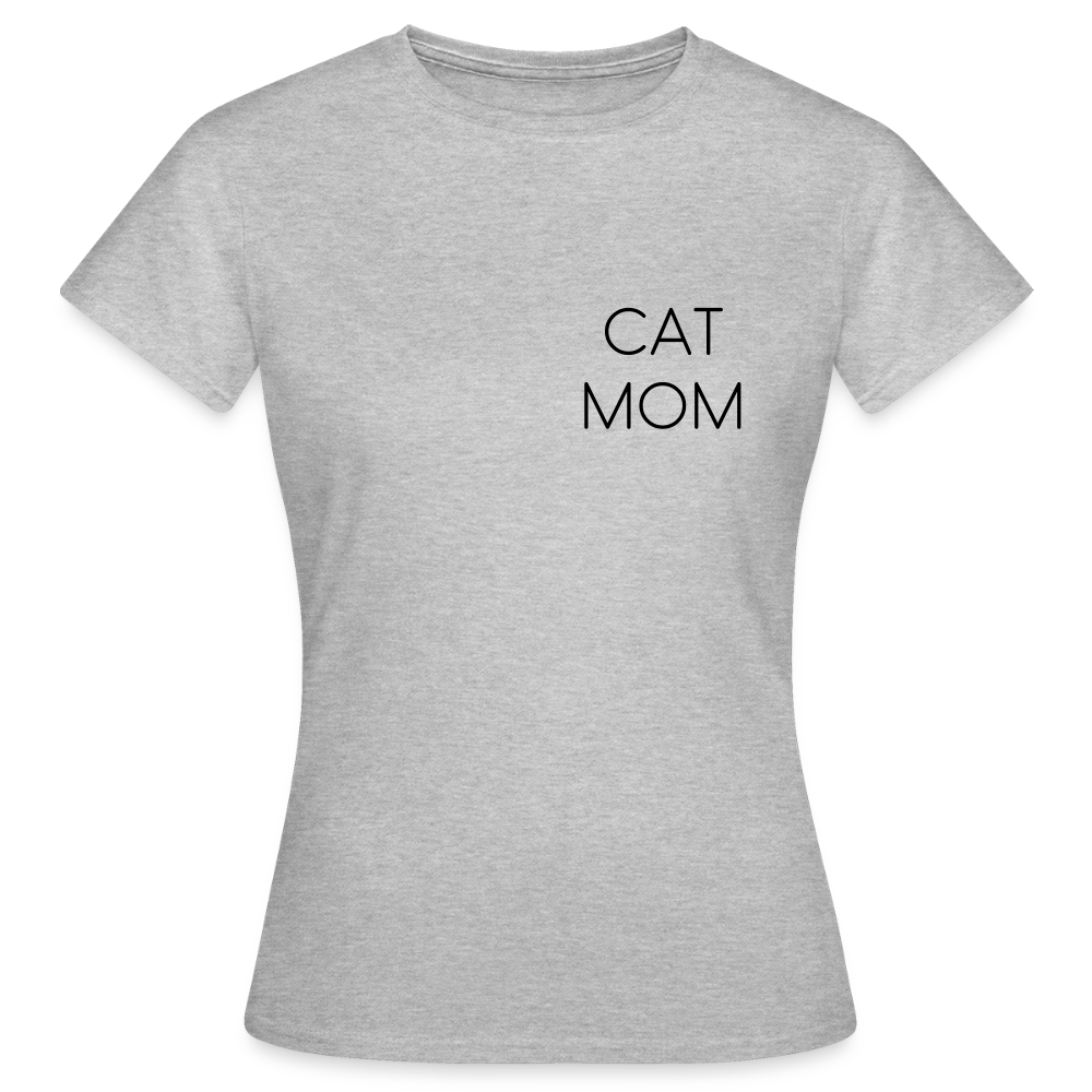 LiNBW. Frauen T-Shirt Stolzes Personal einer Katze - Grau meliert