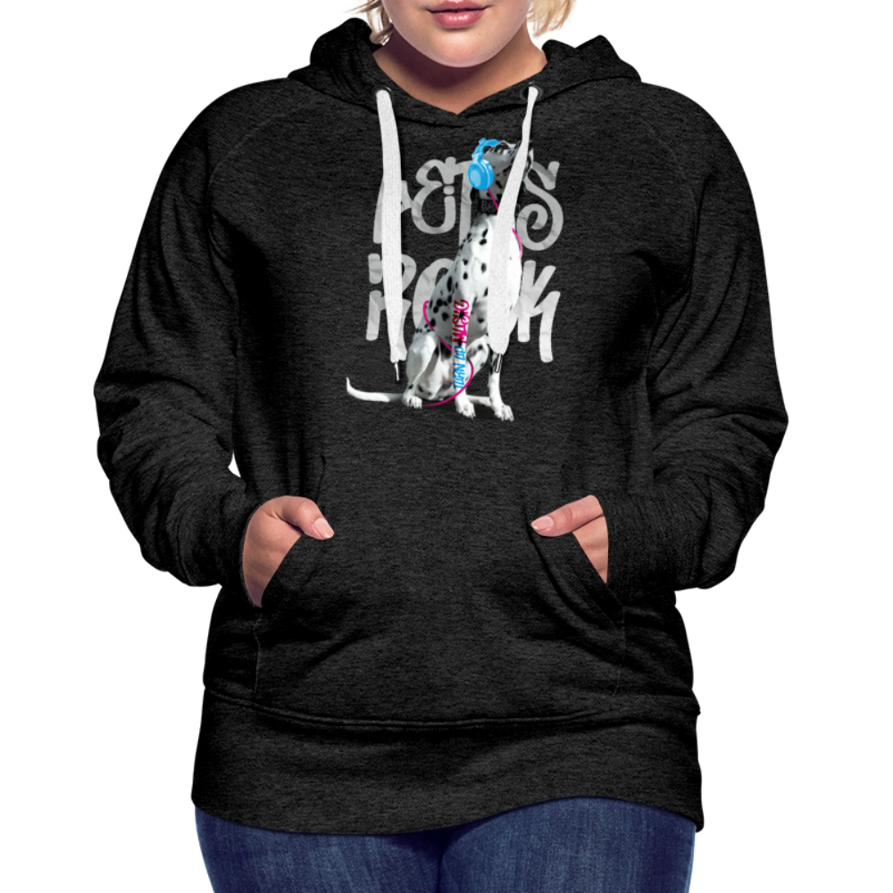 LiNBW. Frauen Hoodie Dalmatiner Let's Rock - Anthrazit