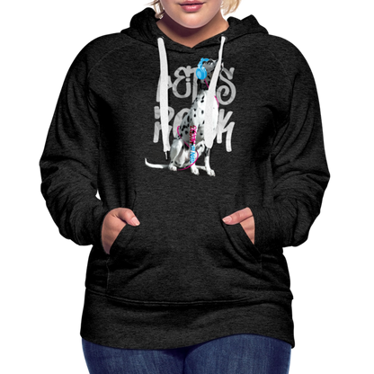 LiNBW. Frauen Hoodie Dalmatiner Let's Rock - Anthrazit