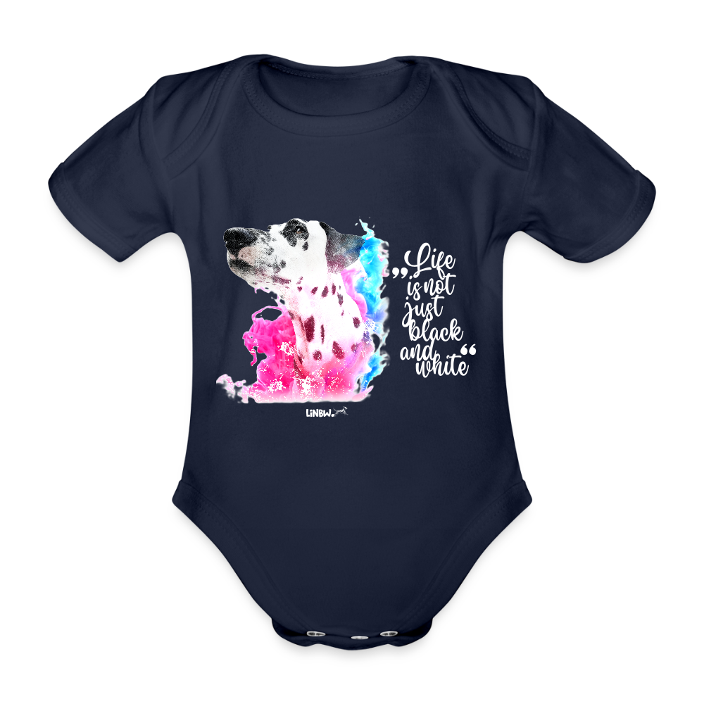 LiNBW. Body Kurzarm Dalmatiner Life is not just black and white - Dunkelnavy