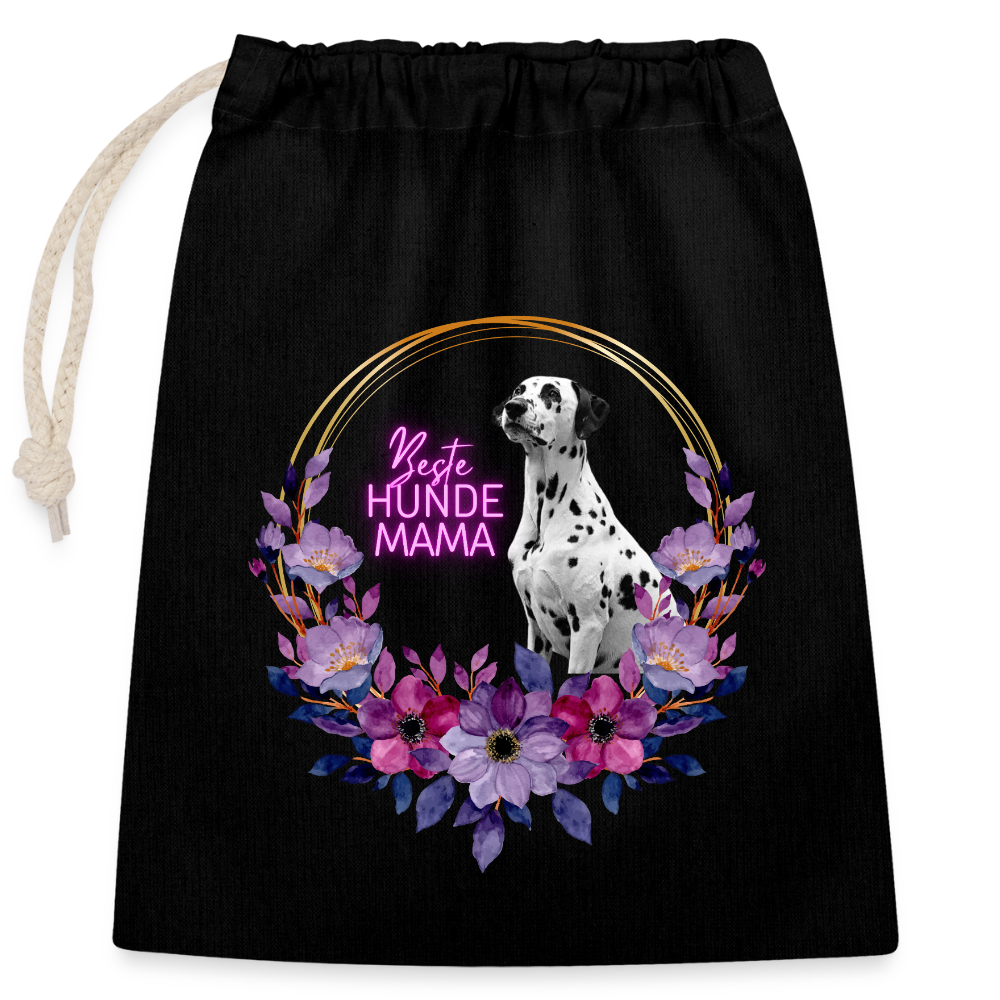 LiNBW. Baumwollbeutel Dalmatiner Beste Hundemama - Schwarz