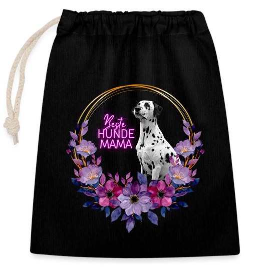 LiNBW. Baumwollbeutel Dalmatiner Beste Hundemama - Schwarz