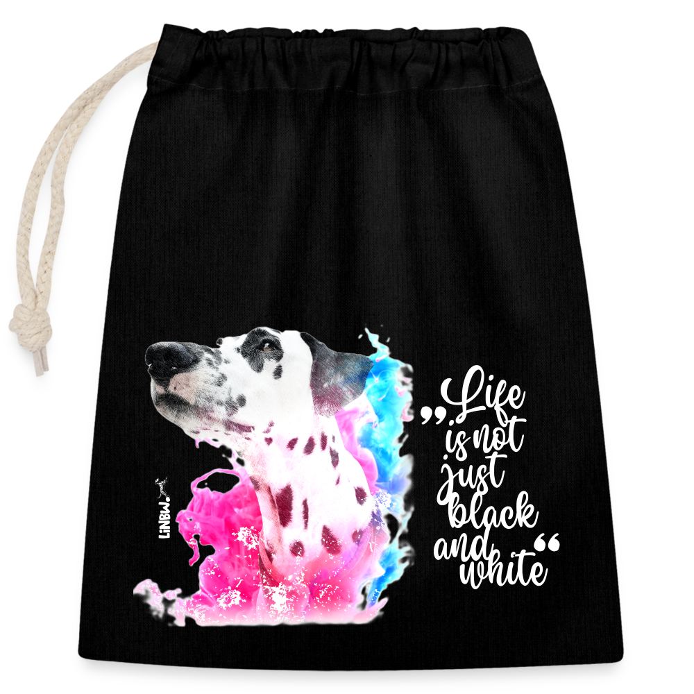 LiNBW. Baumwollbeutel Dalmatiner Life is not just black and white - Schwarz