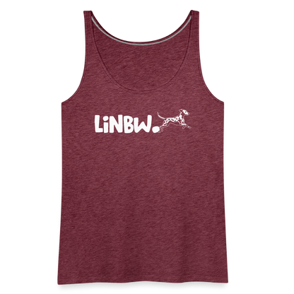LiNBW. Frauen Tank-Top Life is not just black and white - Bordeauxrot meliert