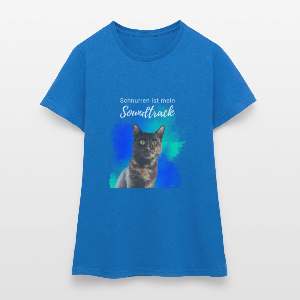 LiNBW. Frauen T-Shirt Schnurren ist mein Soundtrack - Royalblau