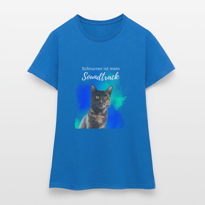 LiNBW. Frauen T-Shirt Schnurren ist mein Soundtrack - Royalblau