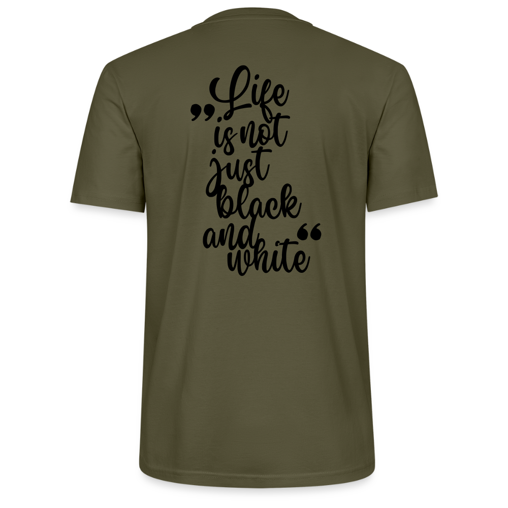 LiNBW. Männer T-Shirt Life is not just black and white - Khaki