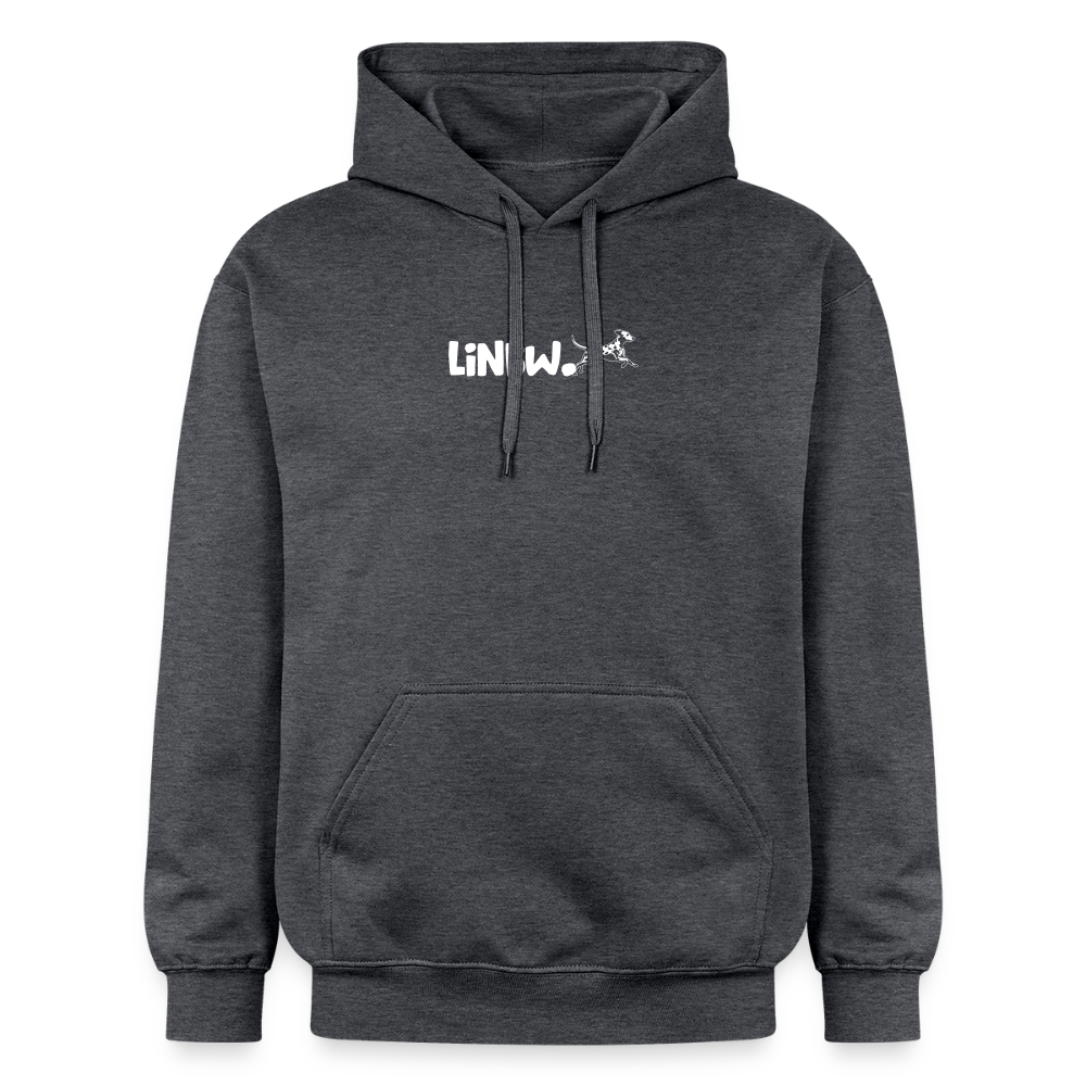 LiNBW. Männer & Frauen Hoodie Life is not just black and white - Dunkelgrau meliert